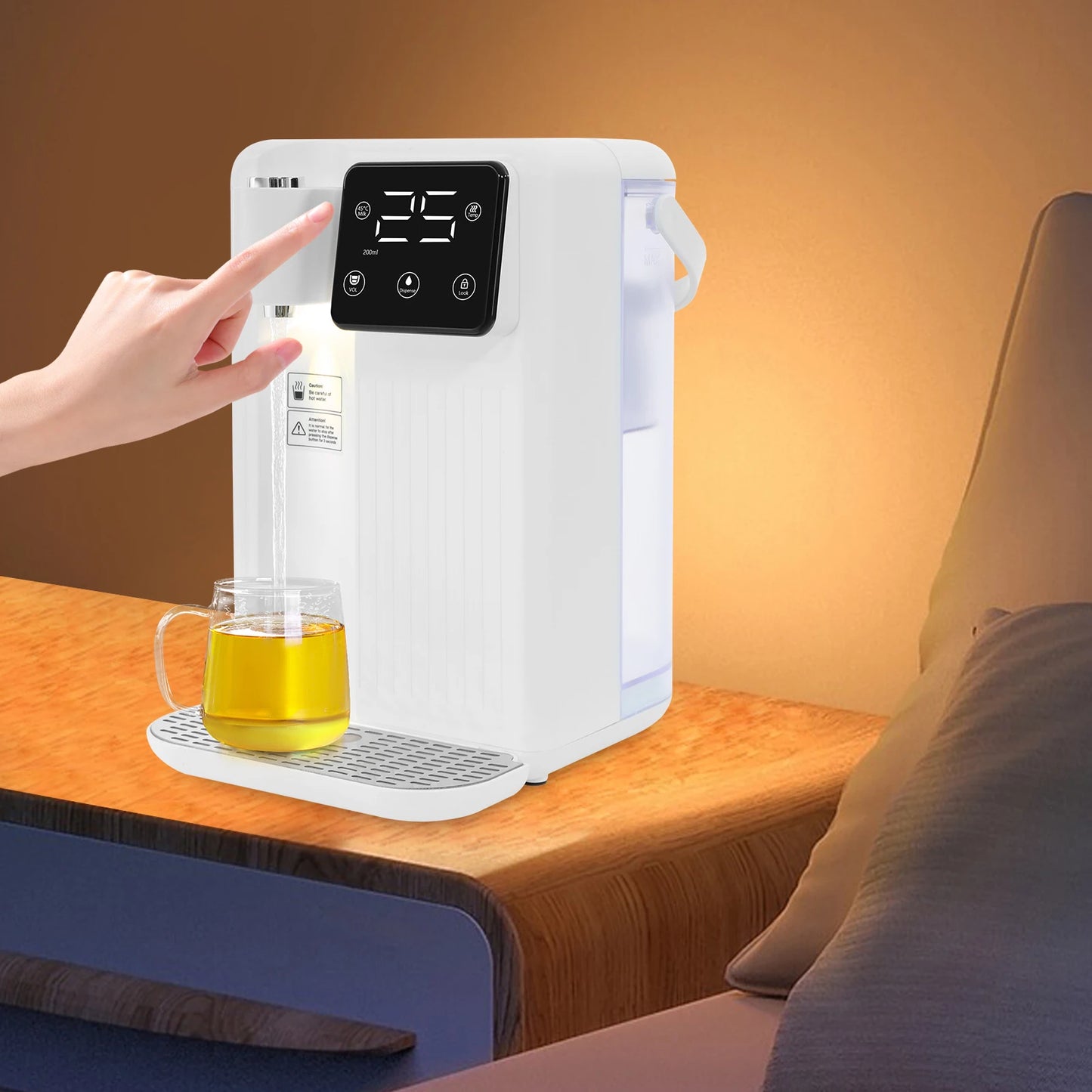 3L Instant Hot Water Dispenser W/LED peration Panel 3s Quick Heating Water Heated Dispenser Temperature Adjustable