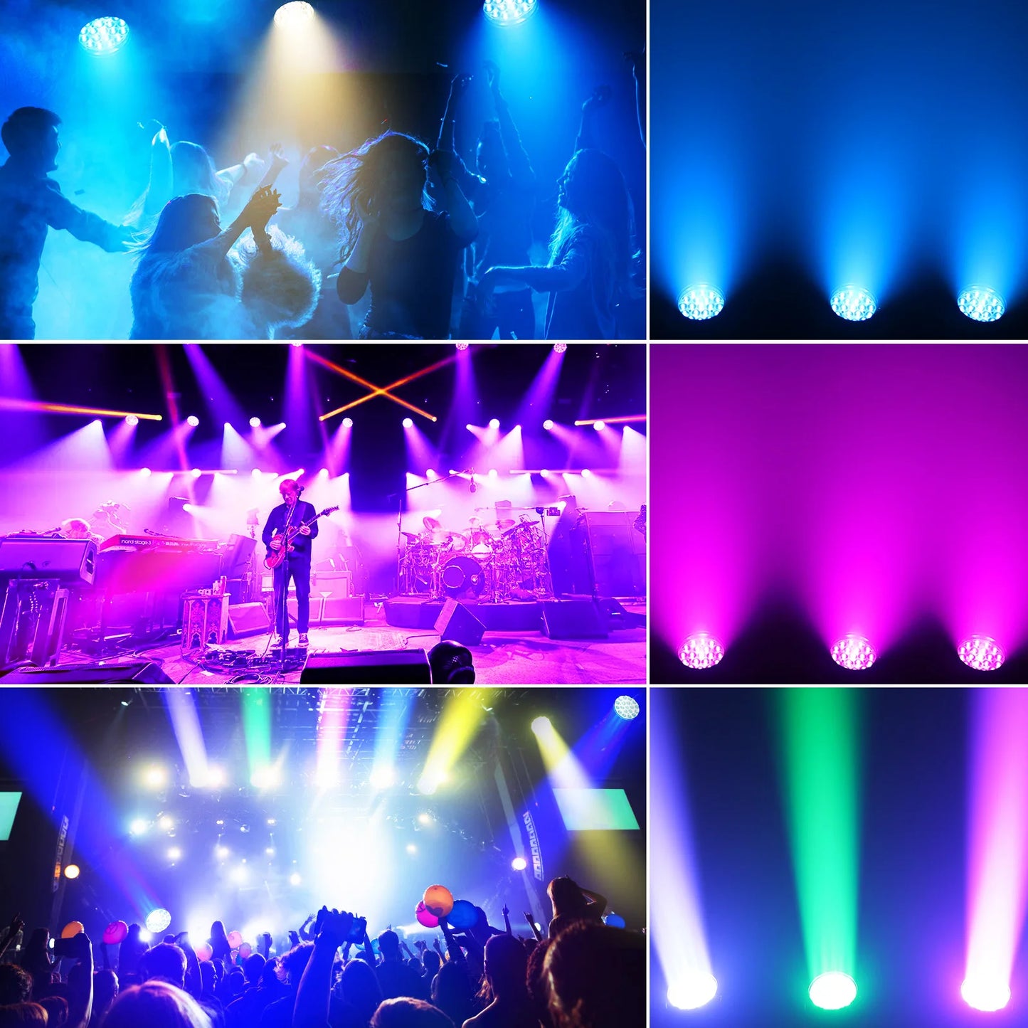 4PCS 19x15W Moving Head Light Beam RGBW Stage Effect Lighting Projector Zoom Wash Lights for Party Concert Theater Live Show Bar