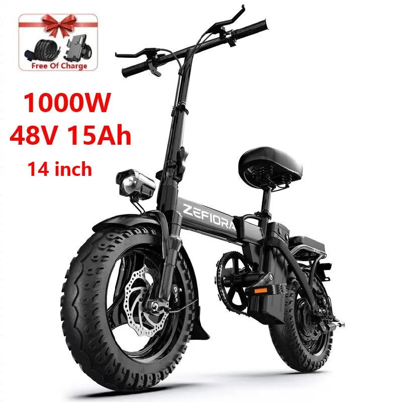 Electric Bike 14 26 Inch 1000w 48v 10ah 15ah 17.5ah Aluminum Alloy,adjustable Front Brake Seat Cheap Electric Bicycles For Adult