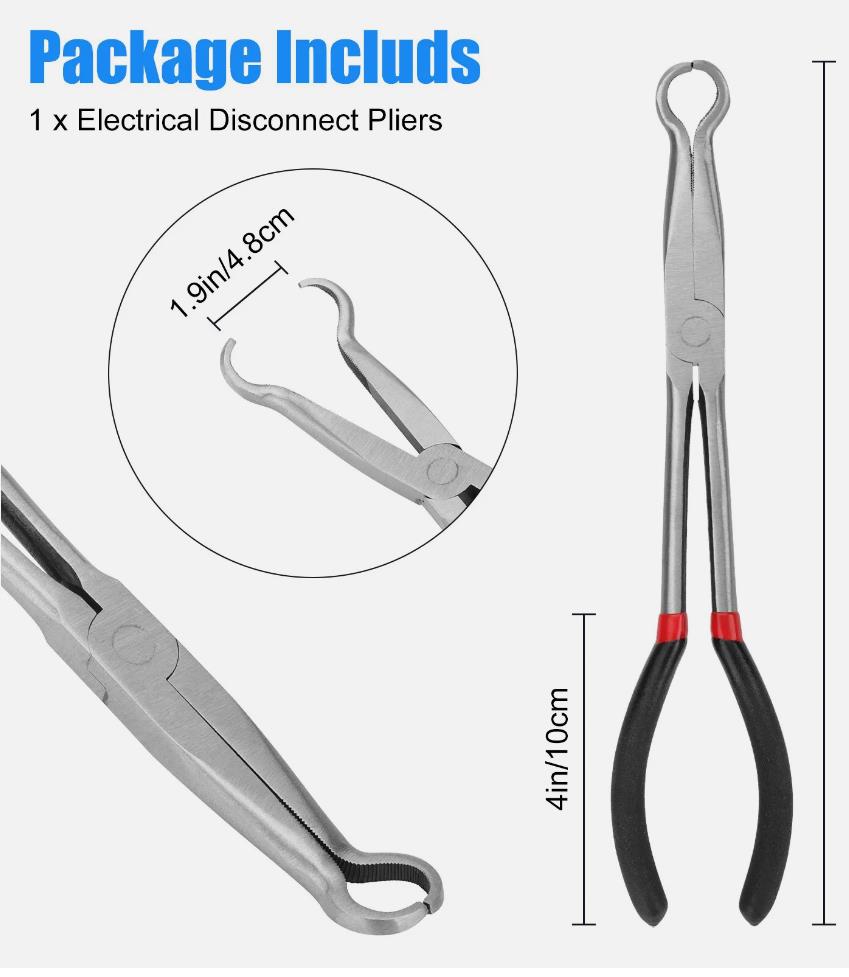 11inch Hand-held Disassembly Tools Removal Pliers Electrical Disconnect Spark Plug Removal Pliers for Car Connectors Repair Tool