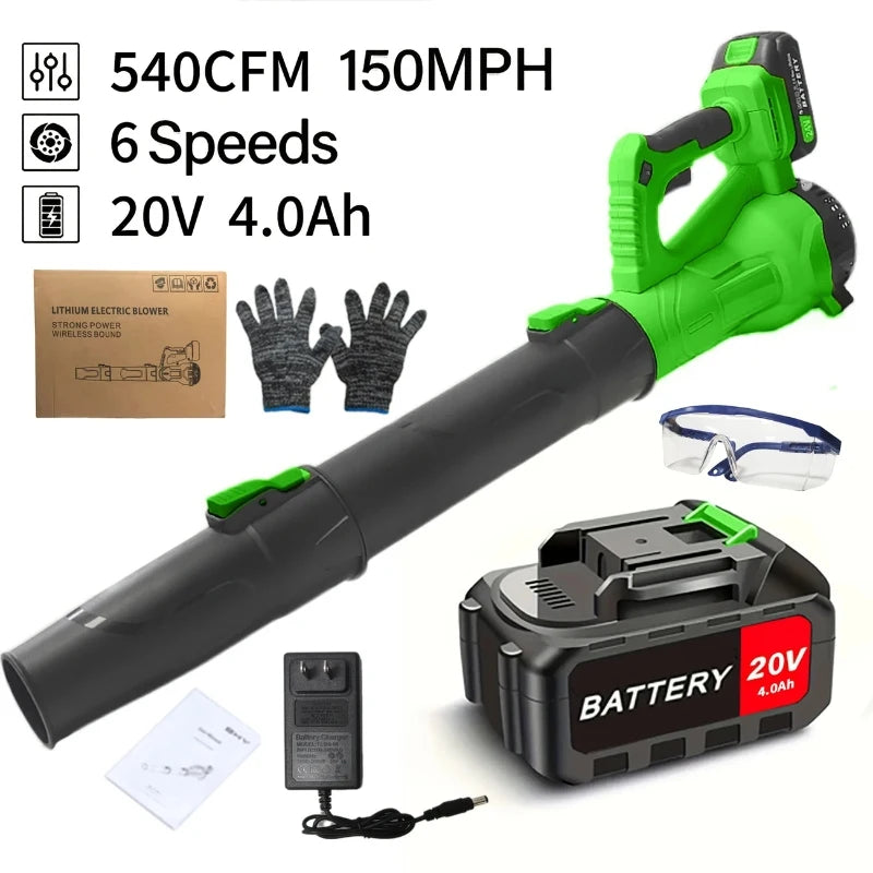 Ultra-high power leaf blower cordless blower garden leaves suitable for garden cleaning, dust removal and snow removal