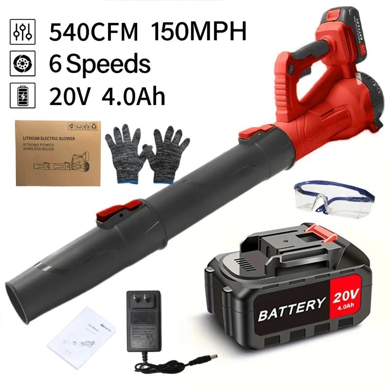 Ultra-high power leaf blower cordless blower garden leaves suitable for garden cleaning, dust removal and snow removal
