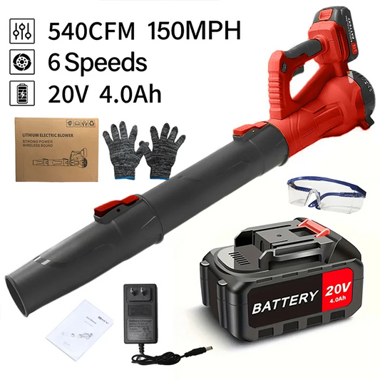 Ultra-high power leaf blower cordless blower garden leaves suitable for garden cleaning, dust removal and snow removal