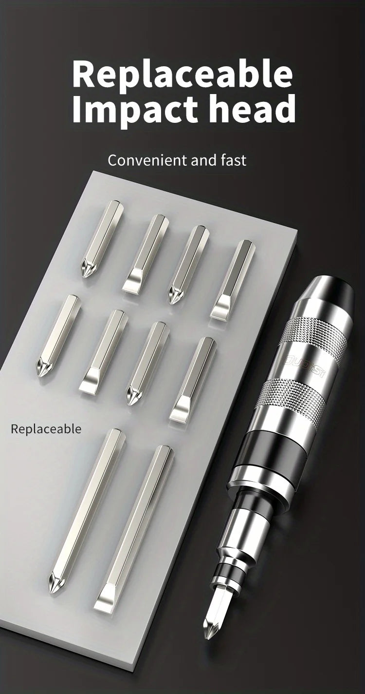 Heavy-Duty Impact Screwdriver Set - Manual Power Tool for Stubborn Screws, Automotive & Machinery Repair - Chrome Vanadium Steel