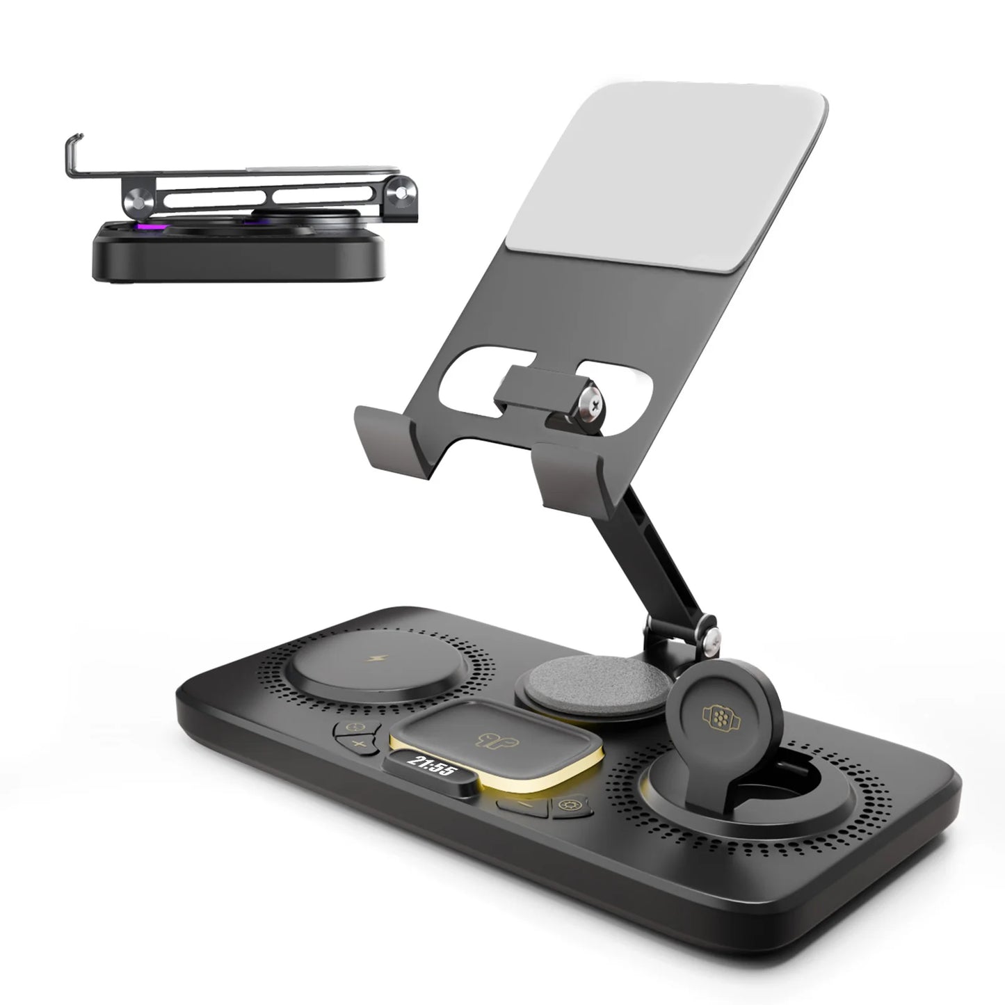 7 in 1 Wireless Chargers Station Magnetic 15W Fast Charg Foldable Multiple Devices for iPhone 17 16 15 14 13 Apple Watch Airpods