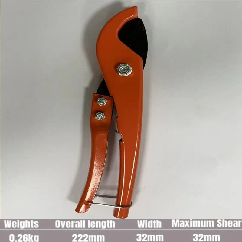 PVC Pipe Cutter Heavy Duty Labor-Saving Hose Scissors PVC PU PP PE Cutter Hose Hand Tools Pipe Shears Plumber Work Tools Cutting