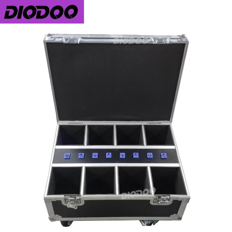 0 TAX 1~8pcs Wireless Battery Powered Par Light 6x18W RGBWAUV 6IN1 Flightcase Remote Control Portable Par LED Stage Effect Light