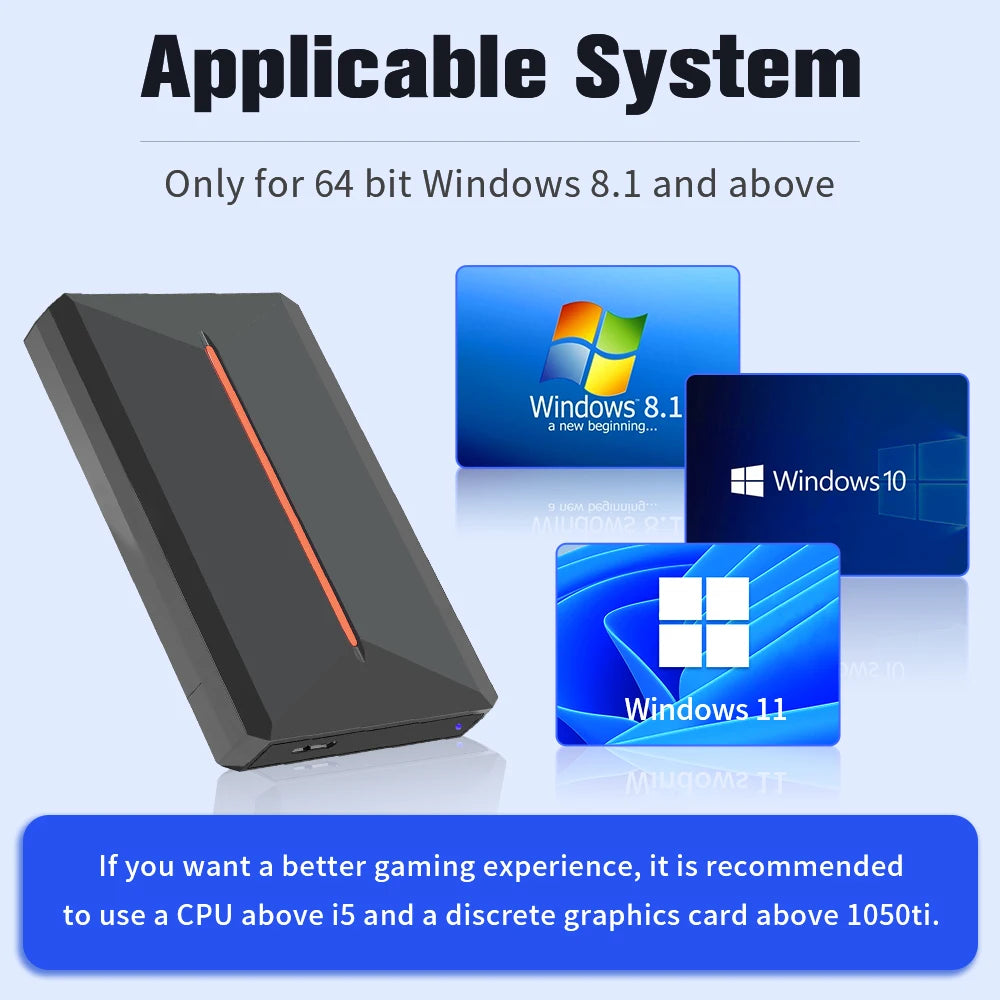 500GB Gaming HDD Launcbox System Emulator Console for PS4/PS3/Switch/PS2/Wii/Wiiu with 3700+ 3D/PC Games for Windows PC/Laptop