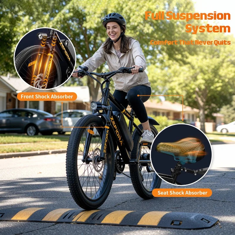 Electric Bike 14 26 Inch 1000w 48v 10ah 15ah 17.5ah Aluminum Alloy,adjustable Front Brake Seat Cheap Electric Bicycles For Adult