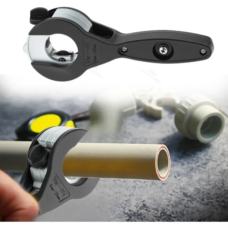 Versatile Ratchet Tube Cutter for Plumbing Repair Cuts Copper Aluminum Iron Stainless Steel PPR PE Pipes Easily Cutter Tool
