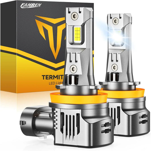 FAHREN 2PCS H11 Led Bulbs, 90000LM H11/H8/H9 Lights,Brighter with 16 CSP Chips 250W,6500K Cool White Fog Bulb HID