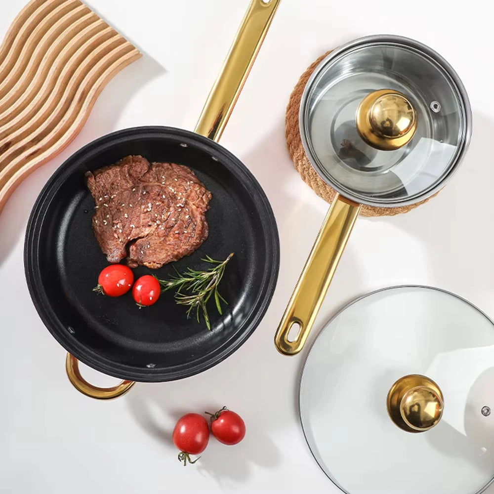 NONED Stainless Steel Cookware Set With Nonstick Pans