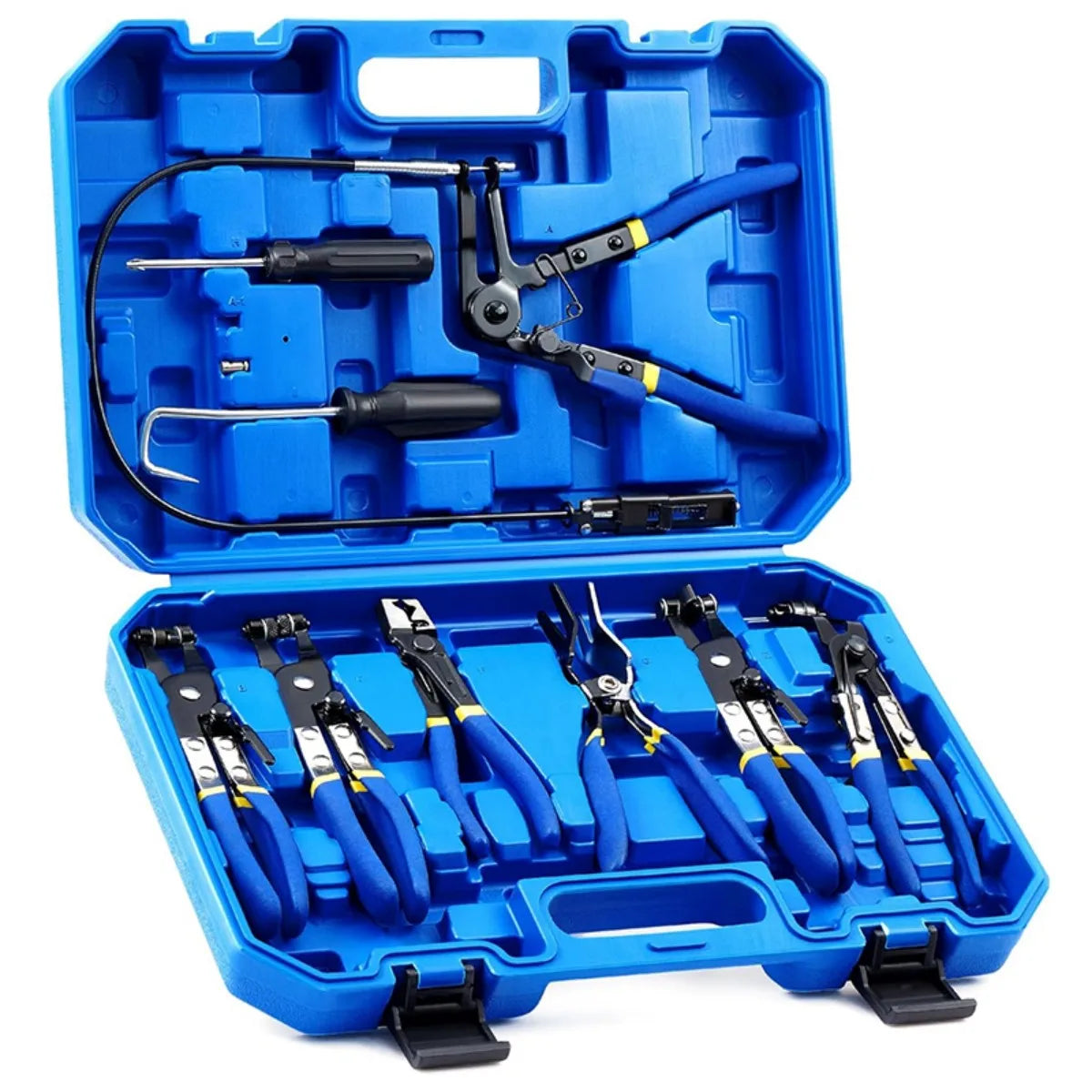 9-piece Hose Clamp Set, Spring Hose Clamp Pliers, Carbon Steel Auto Repair Tool Set With Storage Box, Spring Hose Clamp Pliers R