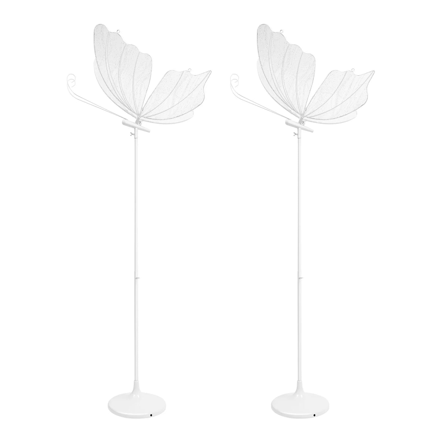 2PCS 23.6" Wedding Butterfly LED Floor Lamp Butterfly Wedding Lights Butterfly Creative Ceiling Lamp Adjustable Height 48W 110V