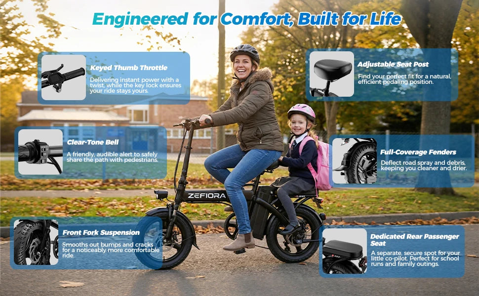 Hot 14 20 Inch Bike Electric,1000w 2000w Adjustable Front Brake Seat 30-50mph 48v 15a 17.5a 20a,for Two Wheels Electric Bicycle