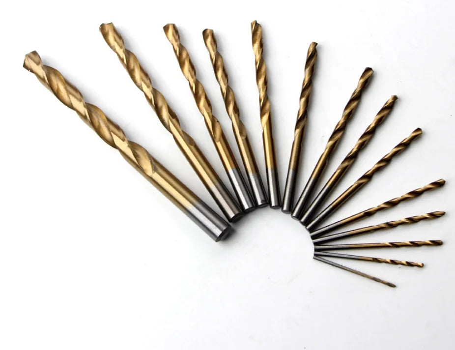 99 Pcs Titanium Coated Twist Drill Bit Set, 4241 HSS 135° Tip Metric Drill Bits Size From 1.5-10mm For Metalworking, Woodworking