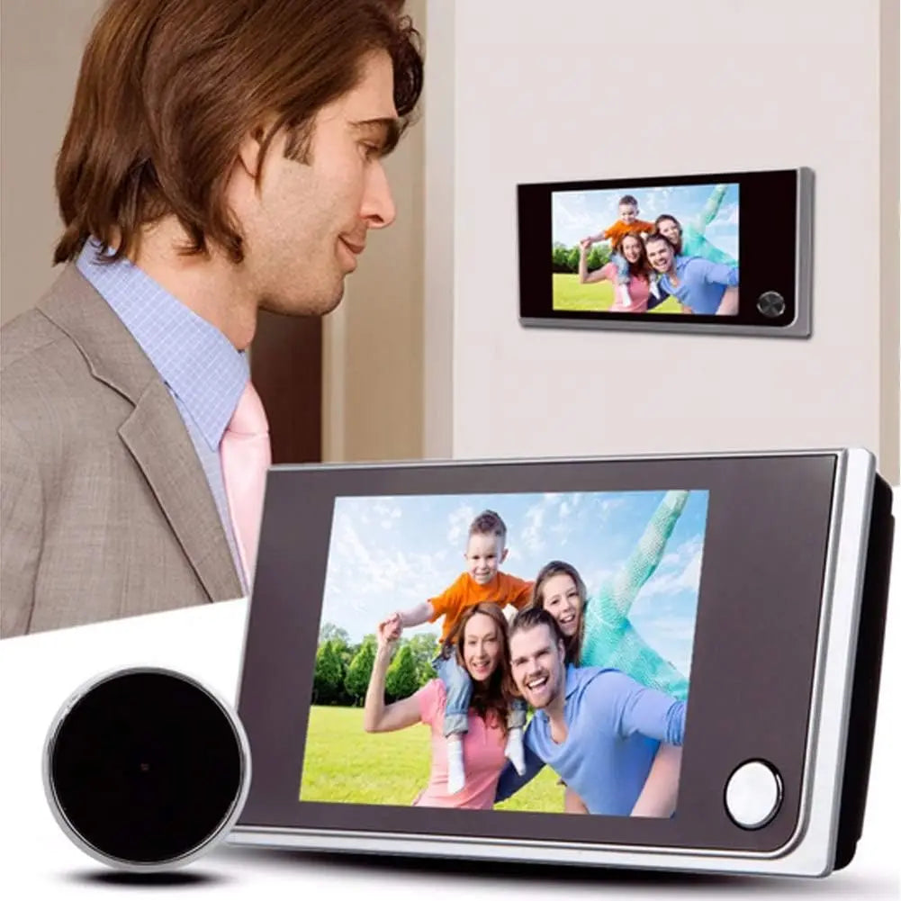 3.5 Inch Digital Doorbell with LCD Screen, 120 Degree View, IR Camera for Home Security