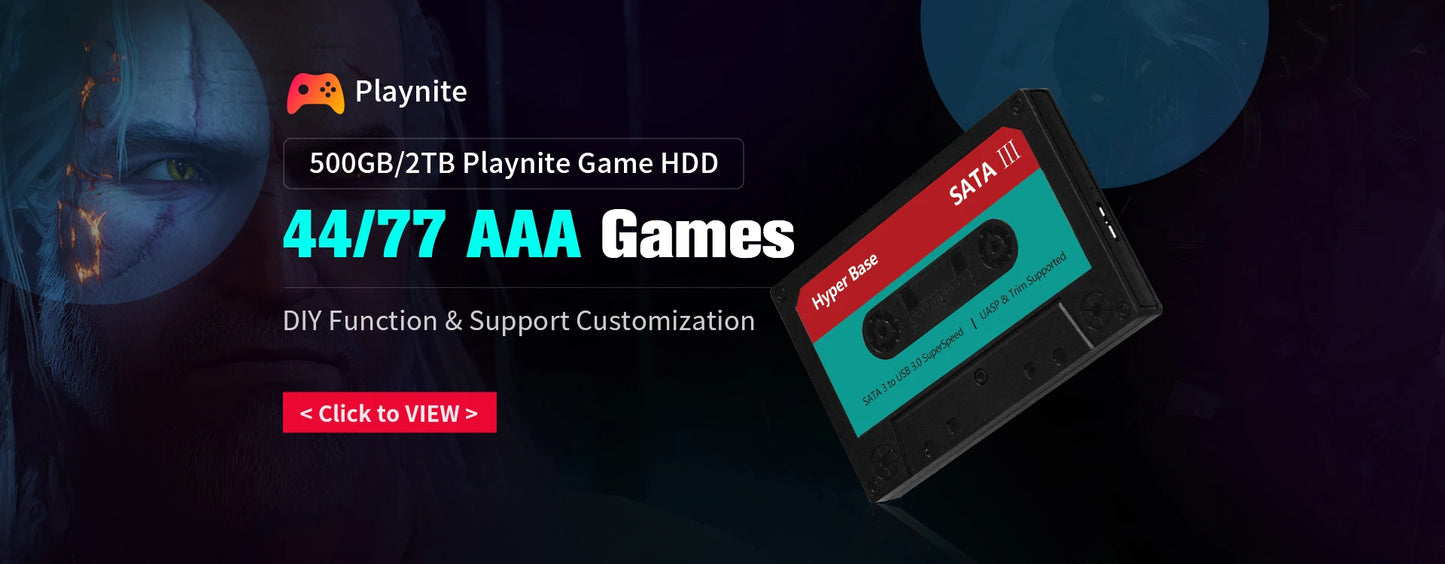 500GB Gaming HDD Launcbox System Emulator Console for PS4/PS3/Switch/PS2/Wii/Wiiu with 3700+ 3D/PC Games for Windows PC/Laptop
