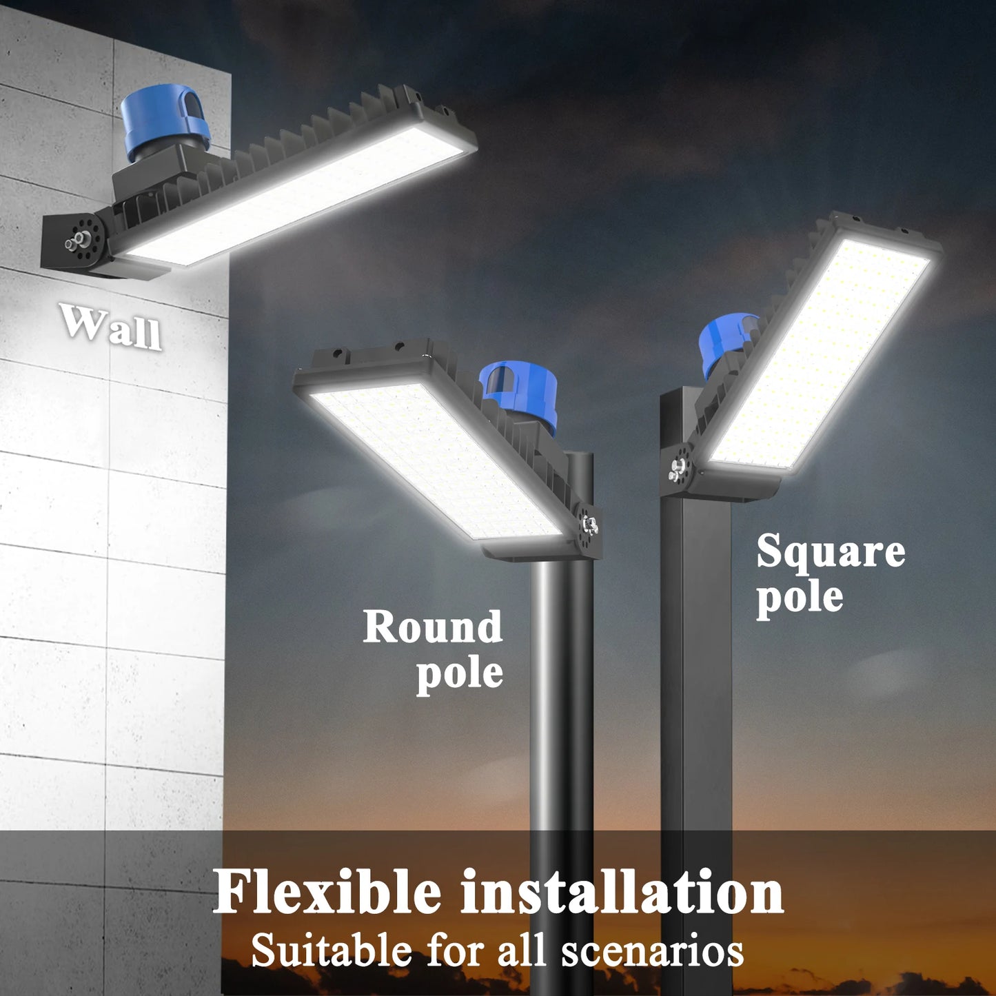 100W  Dusk to Dawn Parking Lot Light 14000LM Outdoor Lighting with Photocell Sensor, IP67 Waterproof Street Lights