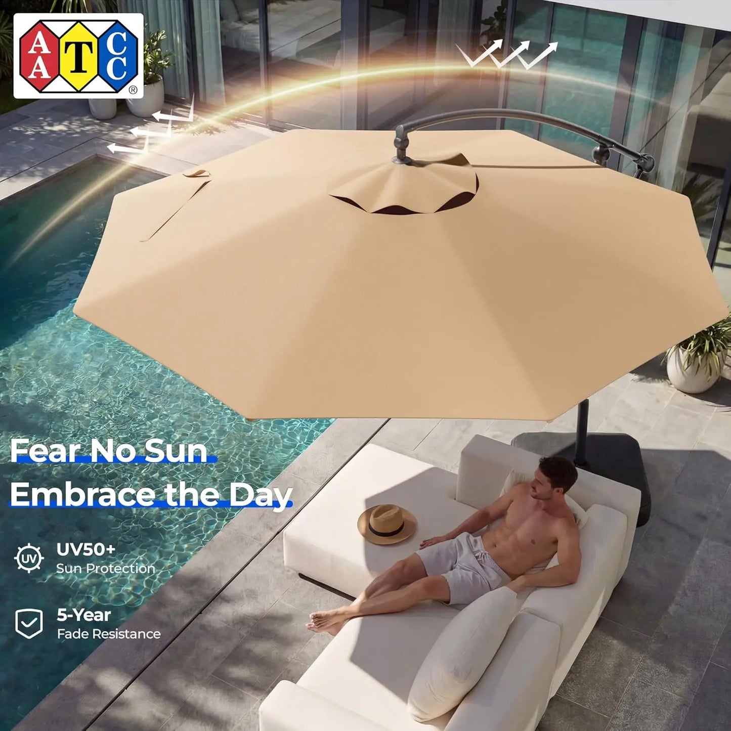 Cantilever Offset Patio Umbrella Base Included