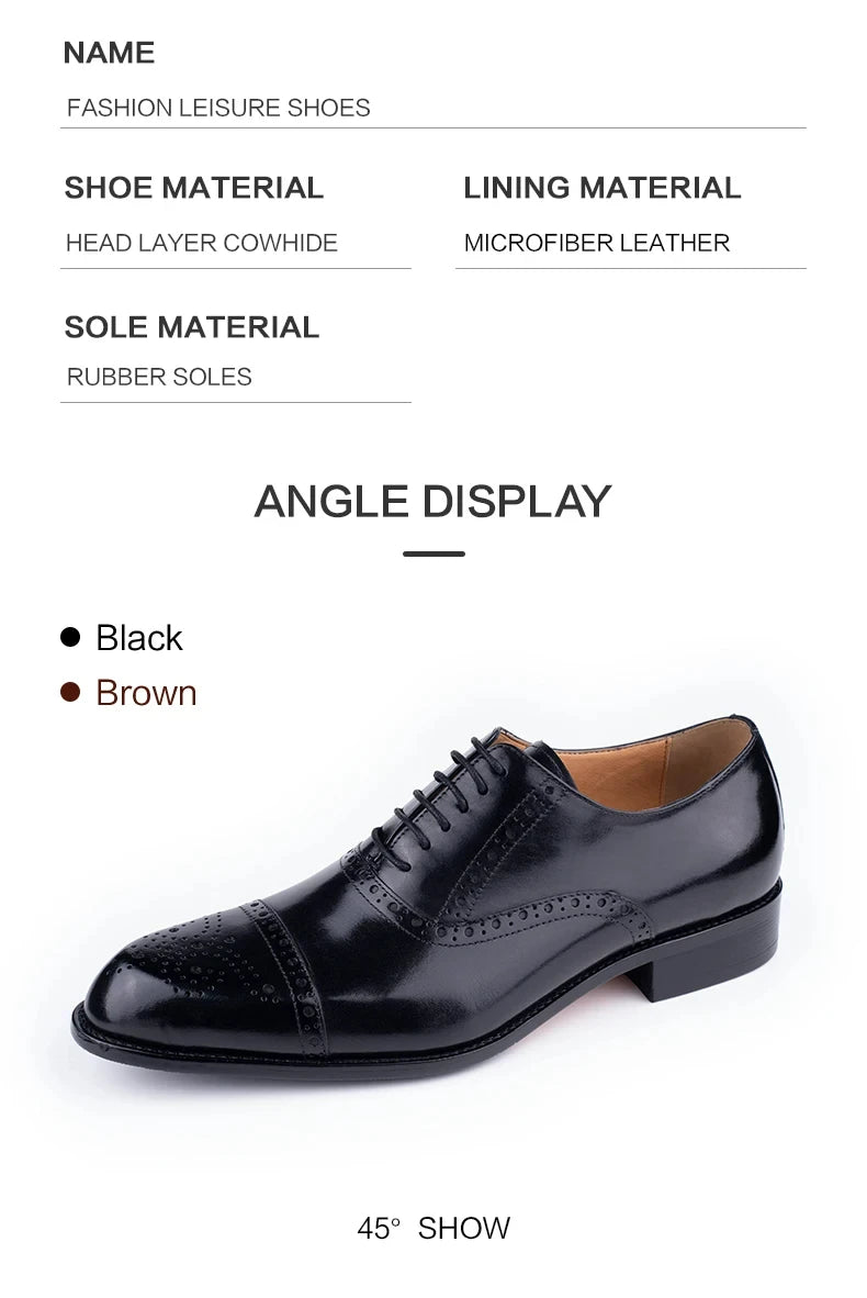 Luxury Mens Leather Wedding Shoes China Factory Hot Selling Handmade Genuine Men Formal Dress Shoes Lace-Up Classic Brogue Shoe