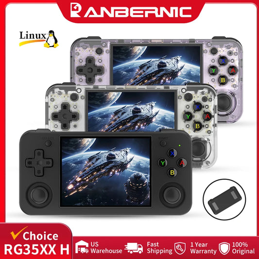 Anbernic RG35XX H Retro Handheld Game Console Dual Joystick Design 3.5" HD Screen High-Capacity Lasts up to 8 Hours 5G WiFi HDMI