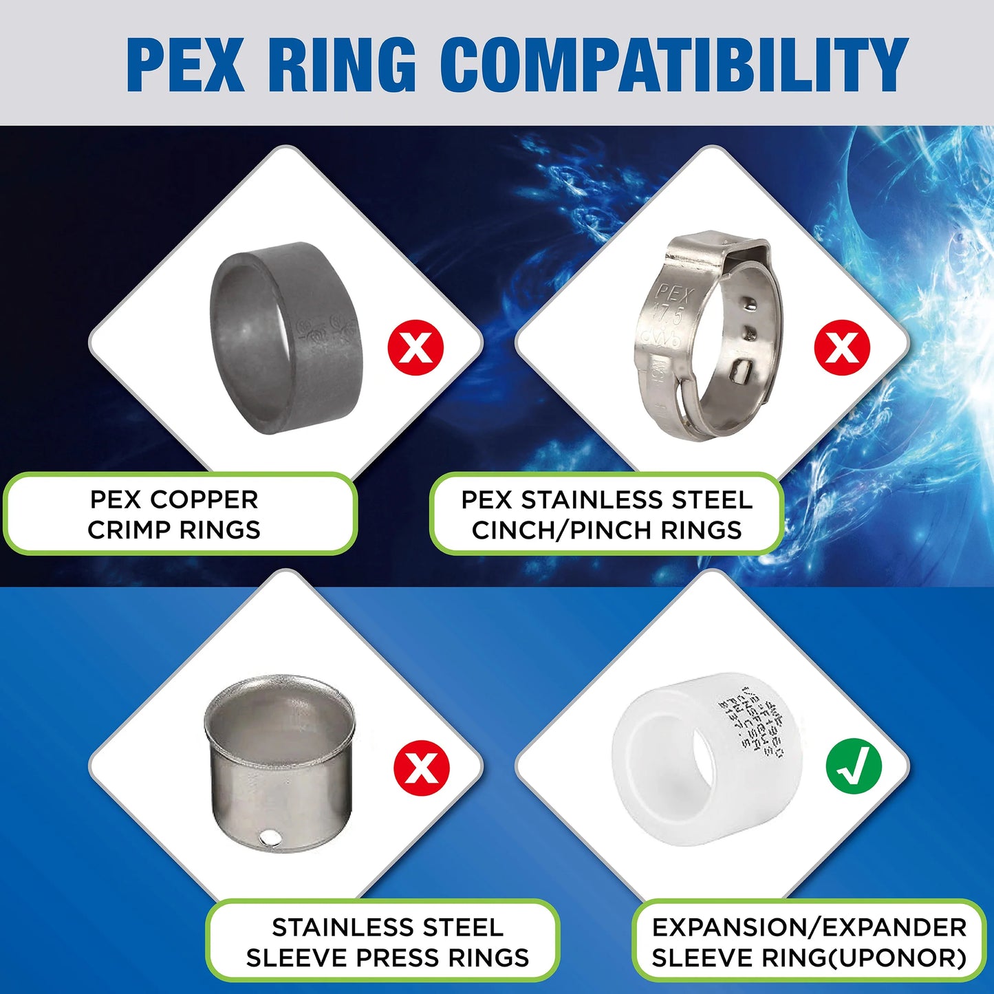 KING SMART  F1960/PEX A Expansion 1/2" * 1/2" Male NPT Straight Male Adapter; 10Pcs/Case; Lead Free Brass; 80258