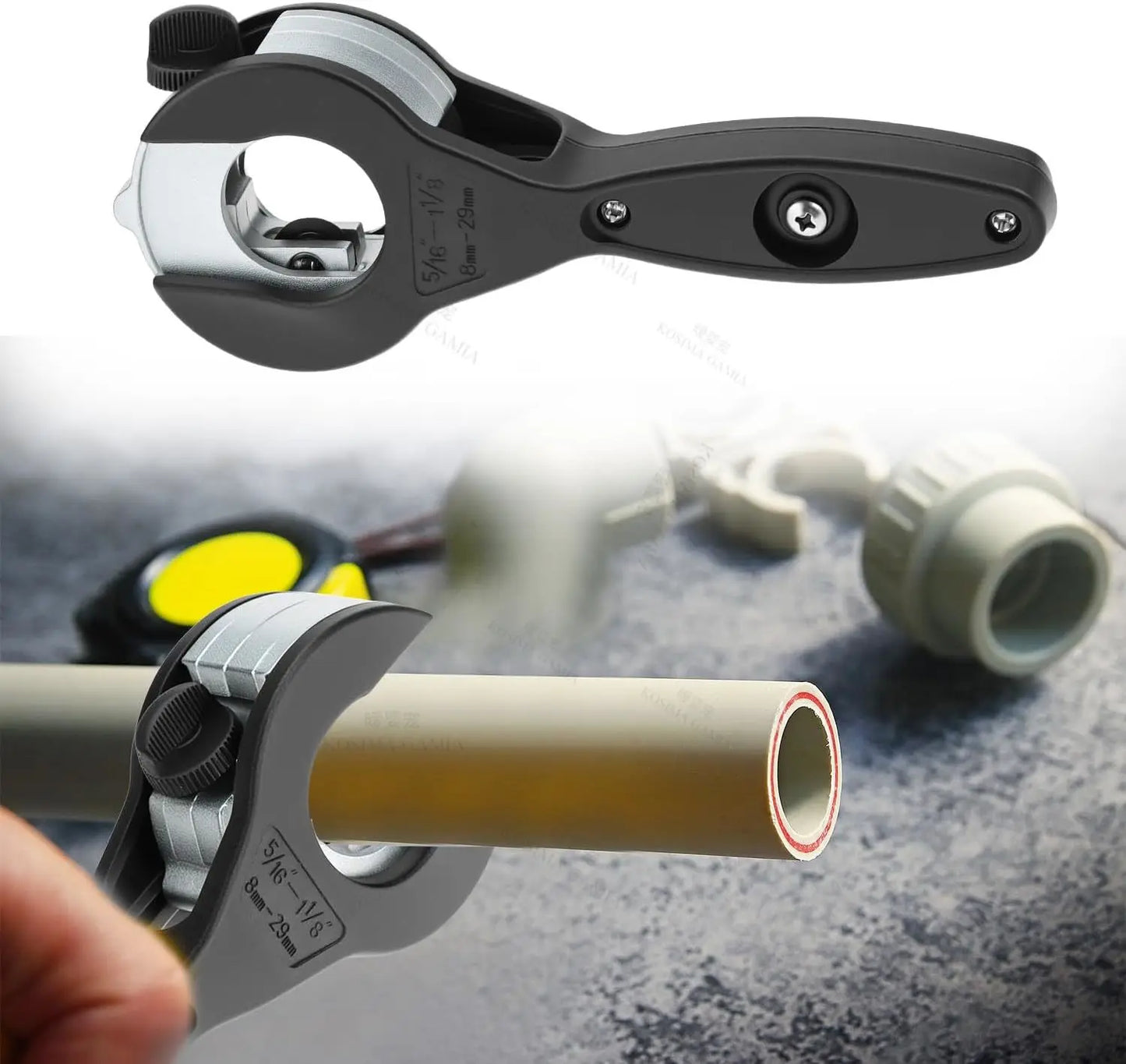 Versatile Ratchet Tube Cutter for Plumbing Repair Cuts Copper Aluminum Iron Stainless Steel PPR PE Pipes Easily Cutter Tool