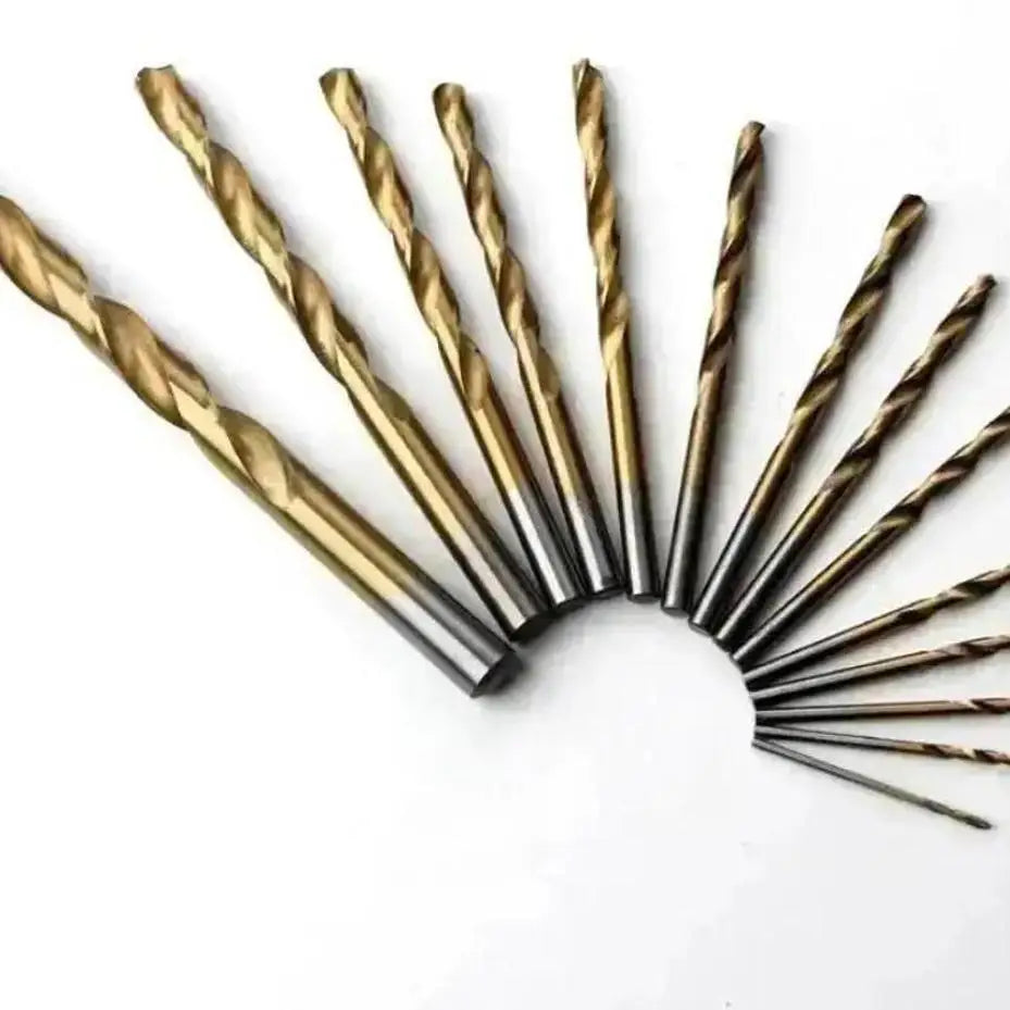 99 Pcs Titanium Coated Twist Drill Bit Set, 4241 HSS 135° Tip Metric Drill Bits Size From 1.5-10mm For Metalworking, Woodworking
