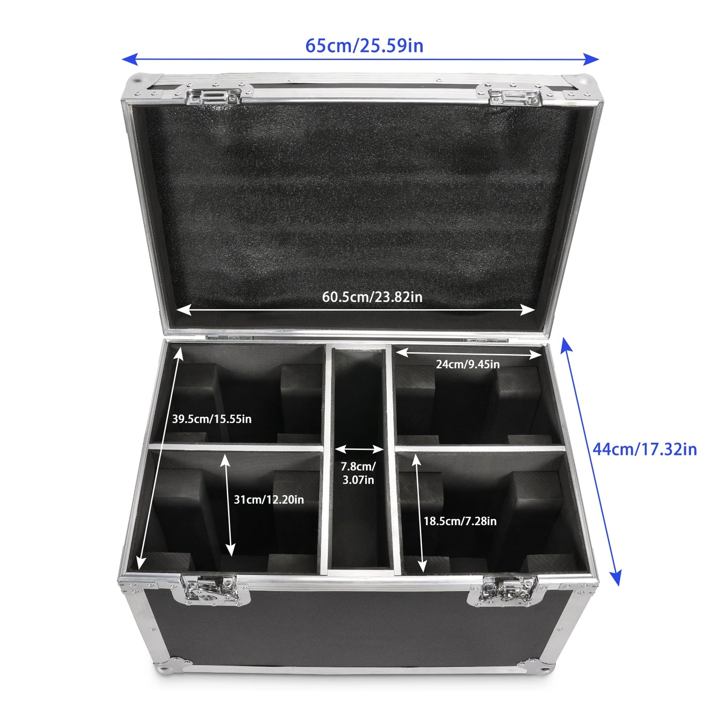 Flight Cases Heavy-duty Gator Case Airline Case with Built in Wheels and Retractable Tow Handle for 4PCS Moving Head Light