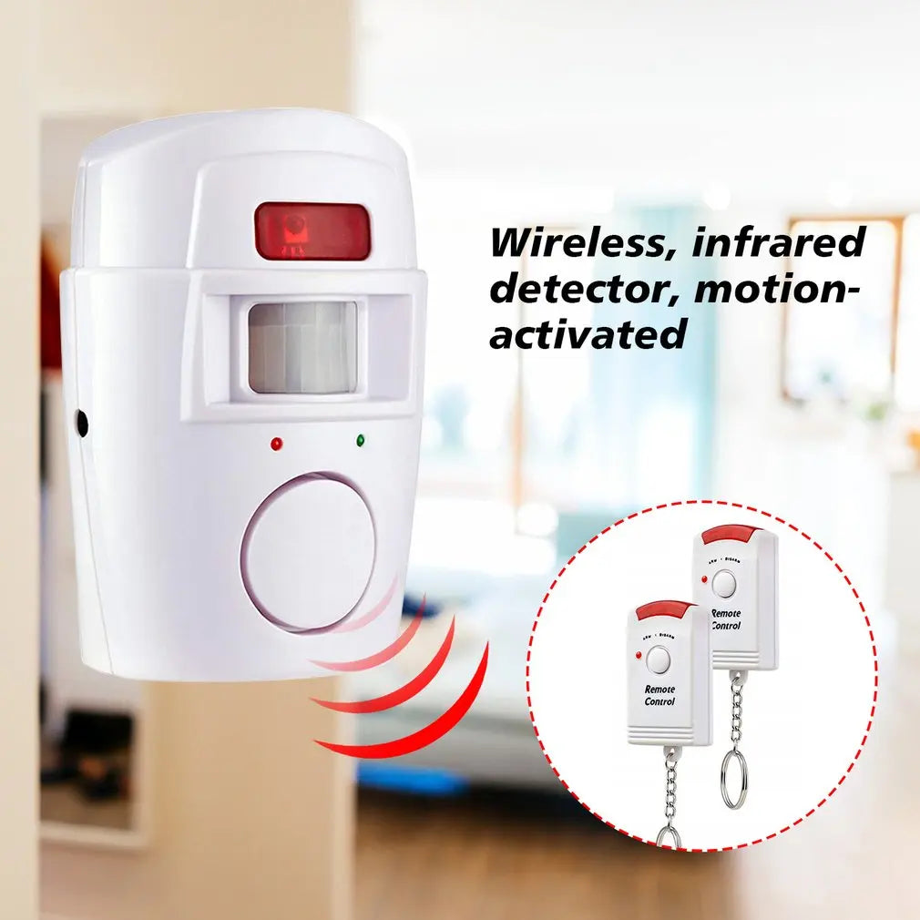 Wireless Motion Sensor Alarm Security Detector Indoor Outdoor Alert System with Remote Control for Home Garage