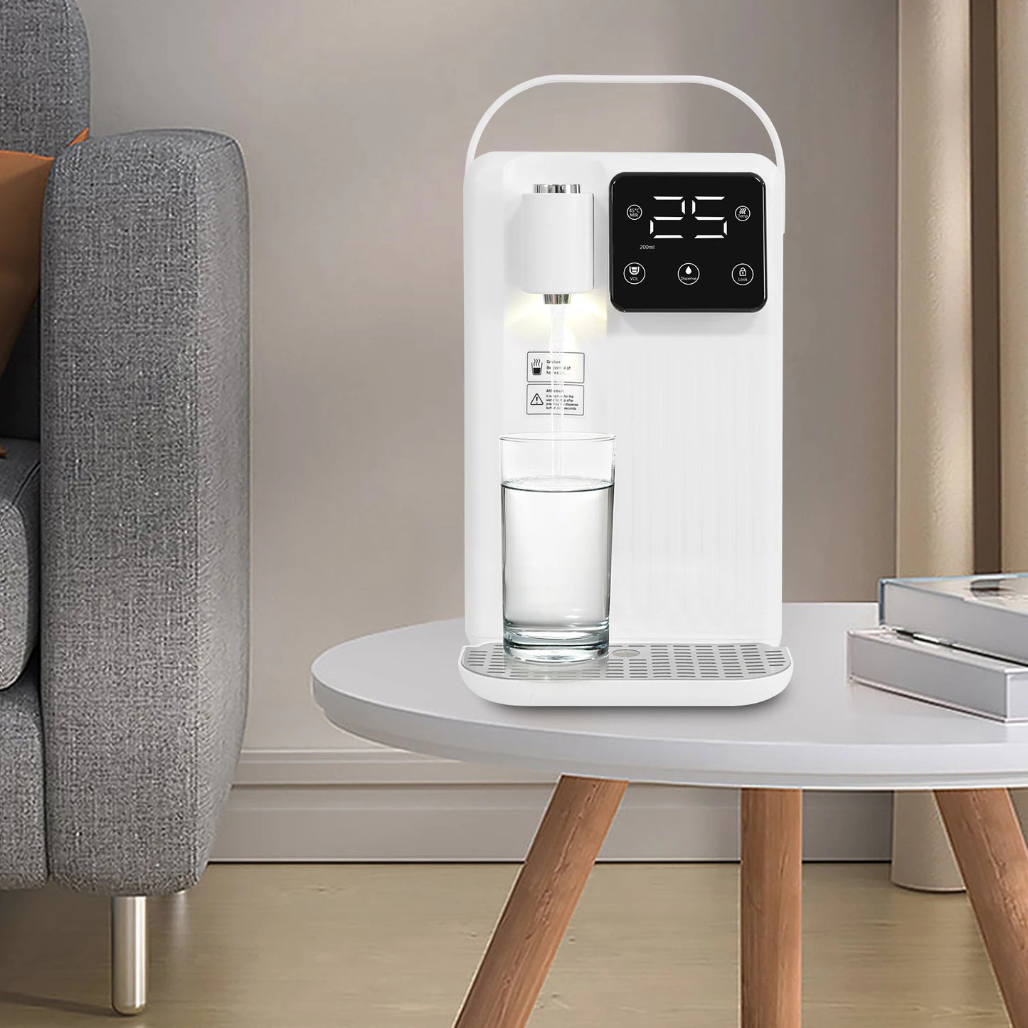 3L Instant Hot Water Dispenser W/LED peration Panel 3s Quick Heating Water Heated Dispenser Temperature Adjustable