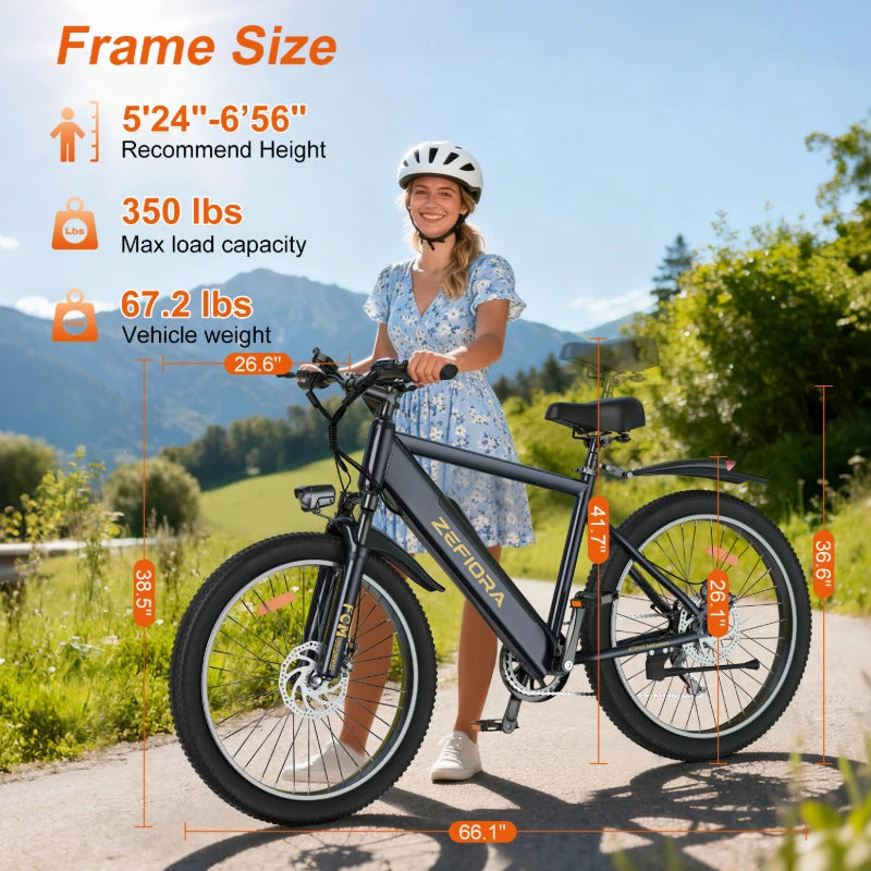 Electric Bike 14 26 Inch 1000w 48v 10ah 15ah 17.5ah Aluminum Alloy,adjustable Front Brake Seat Cheap Electric Bicycles For Adult