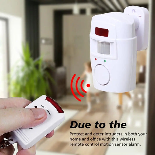Wireless Motion Sensor Alarm Security Detector Indoor Outdoor Alert System with Remote Control for Home Garage