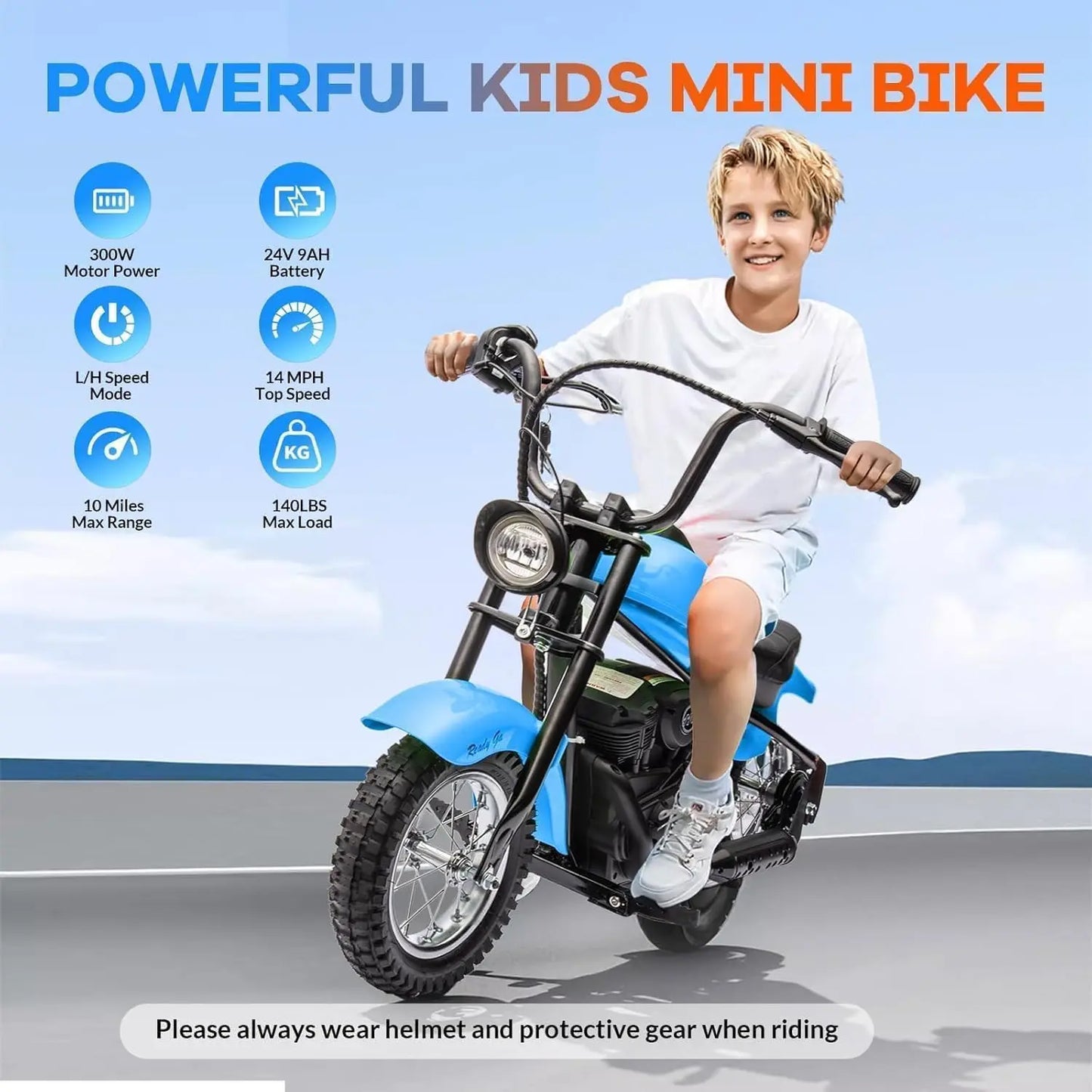 HiMIS Kids 24V 250W Electric Dirt Bike With Two Speed Up To 14 MPH