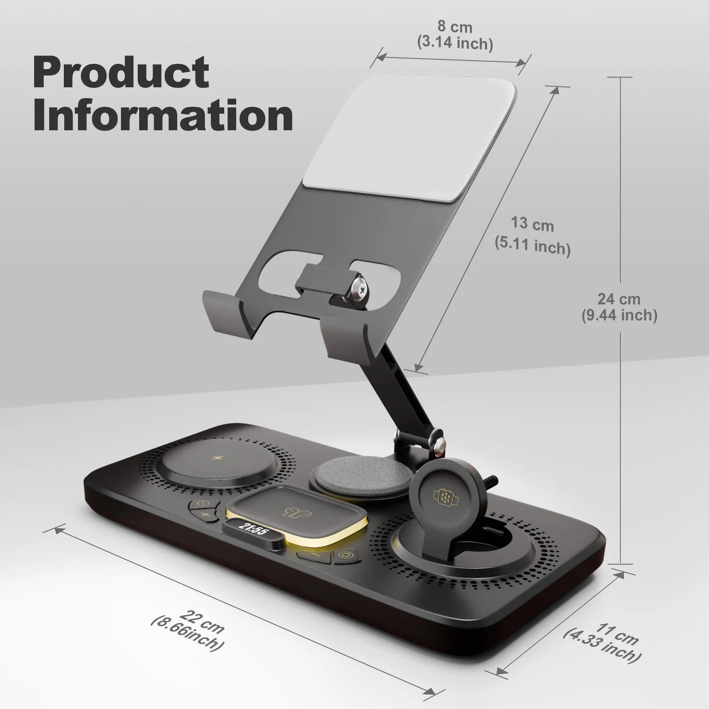 7 in 1 Wireless Chargers Station Magnetic 15W Fast Charg Foldable Multiple Devices for iPhone 17 16 15 14 13 Apple Watch Airpods