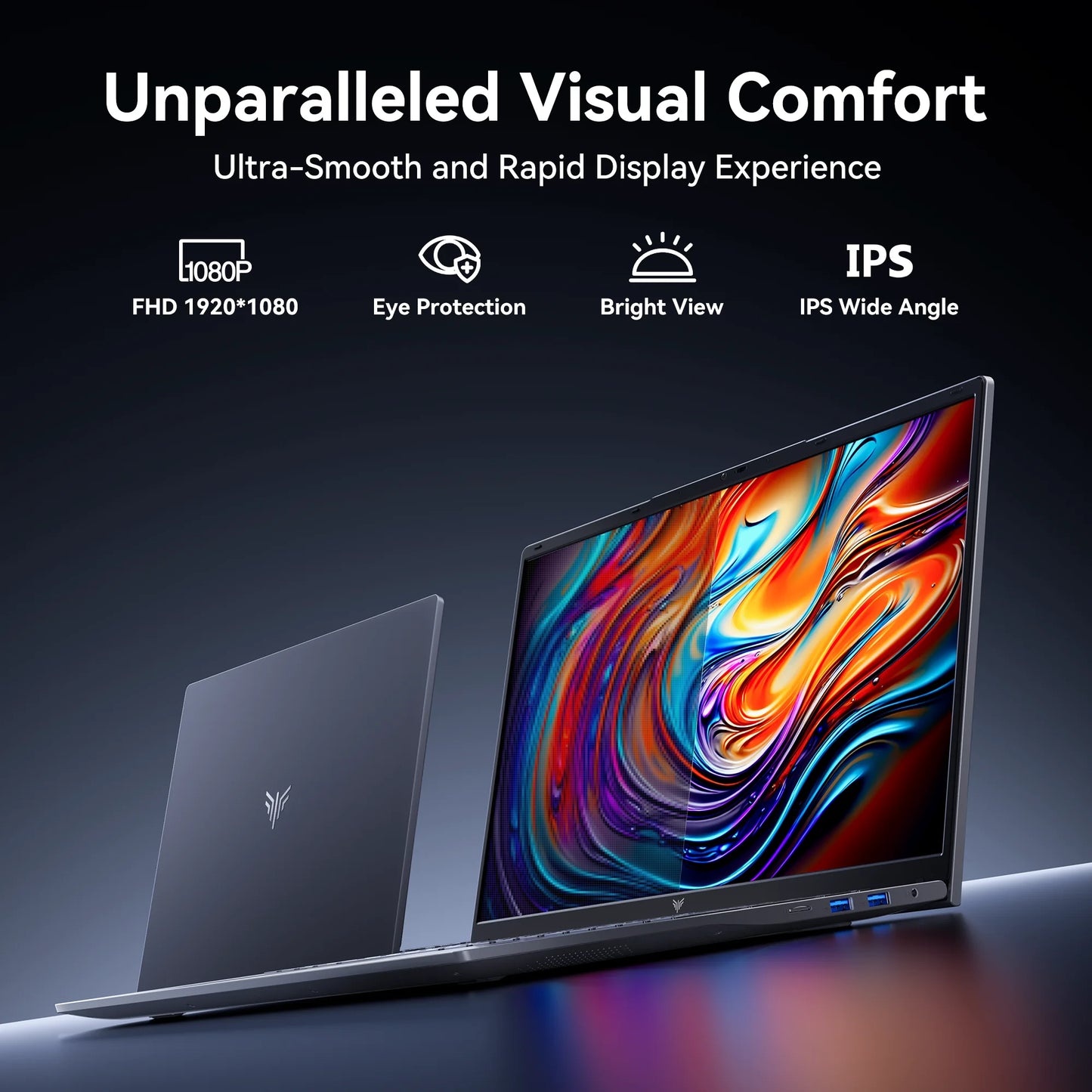 NIPOGI 17.3" Laptop FHD 1920×1080 Display, 16GB RAM 512GB SSD Laptop, Windows 11 Laptops Computer, HDMI, Type-C, USB3.2,Light&Th