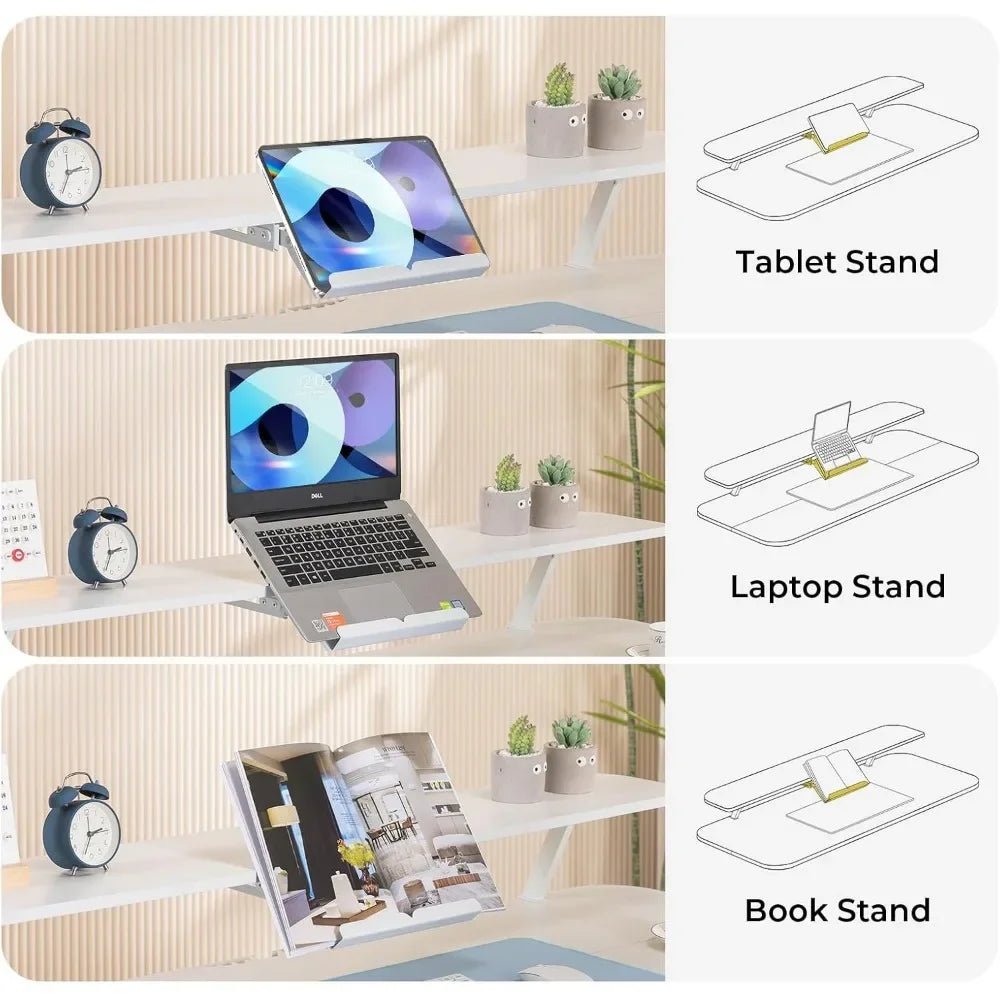 Electric Standing Desk with Drawers, 48 x 24'' Sit Stand up Desk with Monitor Stand, Laptop Stand, Height Adjustable Ergonomic