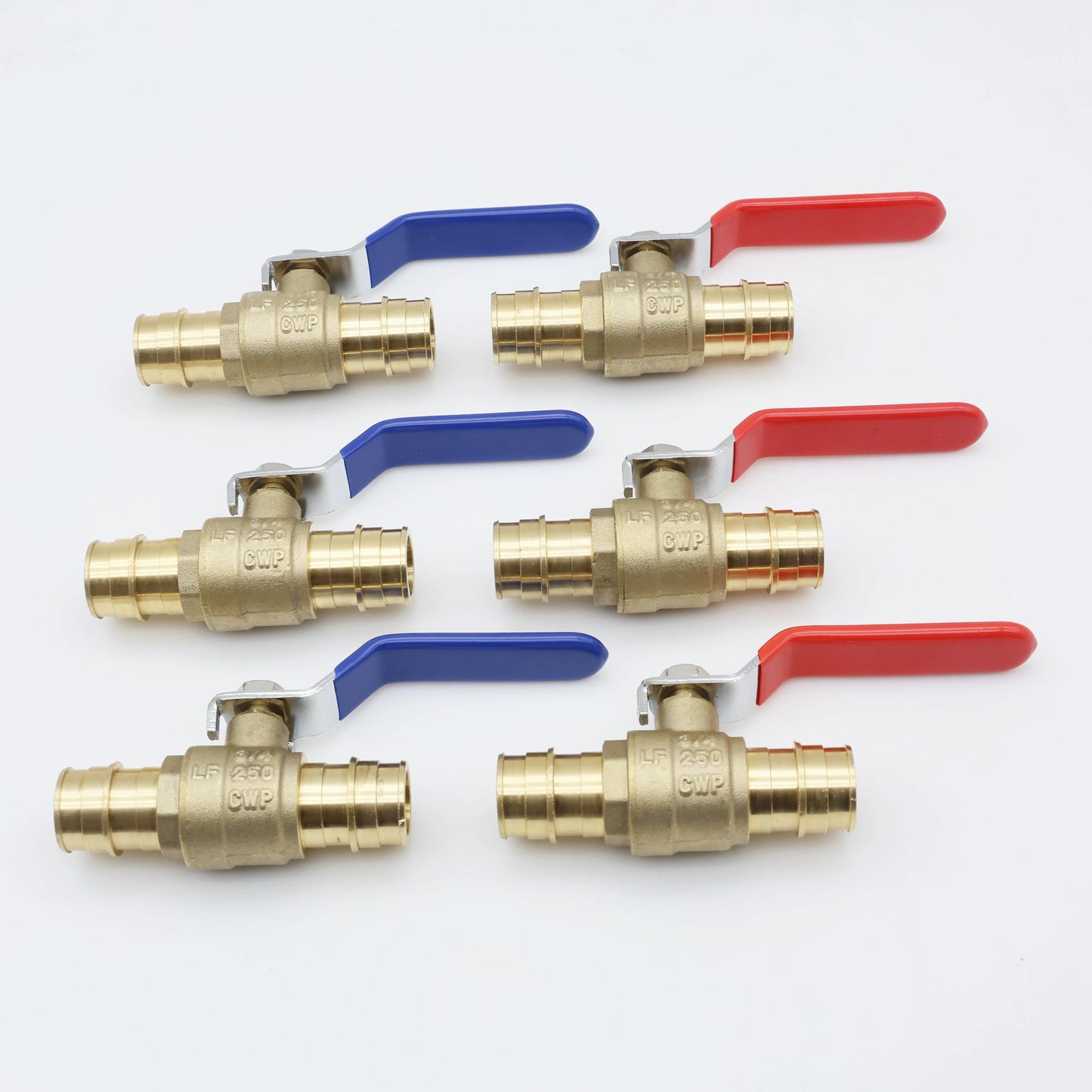 KING SMART 3/4" PEX A/F1960 PEX Ball Valve; CUPC NSF Lead Free Certified; for Hot and Cold Water; 1/4 Turn; 6 Pcs; 80283