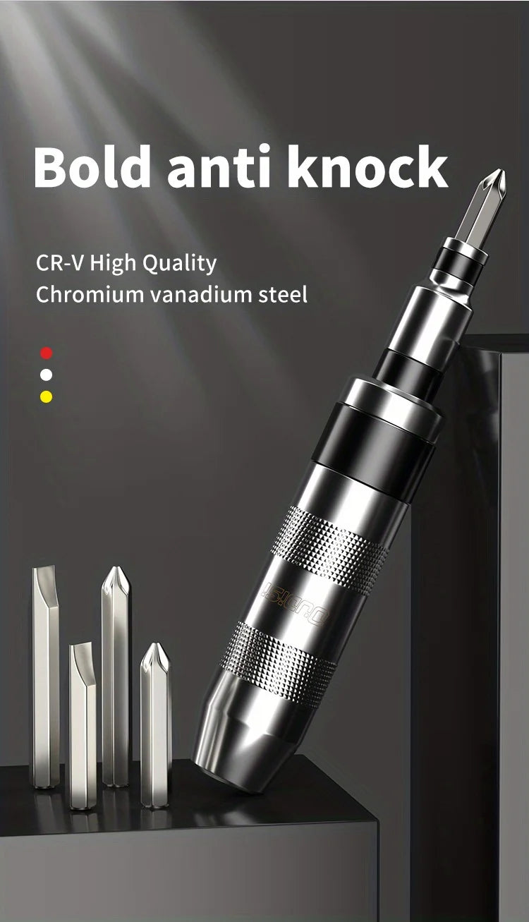 Heavy-Duty Impact Screwdriver Set - Manual Power Tool for Stubborn Screws, Automotive & Machinery Repair - Chrome Vanadium Steel