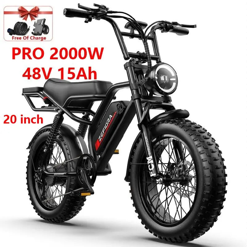 Hot 14 20 Inch Bike Electric,1000w 2000w Adjustable Front Brake Seat 30-50mph 48v 15a 17.5a 20a,for Two Wheels Electric Bicycle