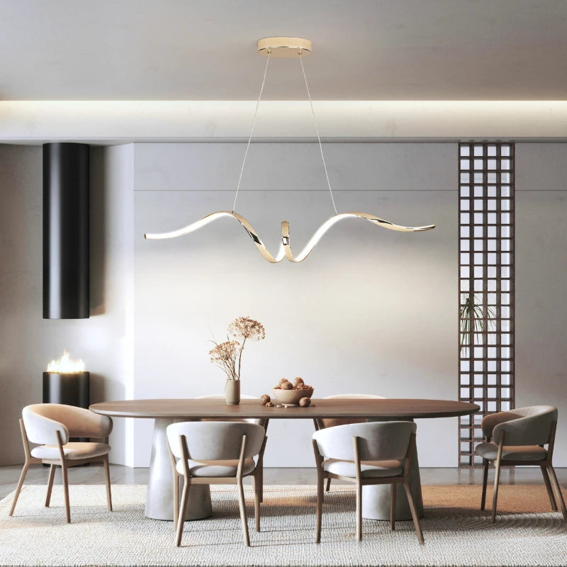 Nordic Modern Minimalism Pendant Lights Led Pendant Lamp Dining Room Kitchen Island Led Chandelier Dining Table Remote Control