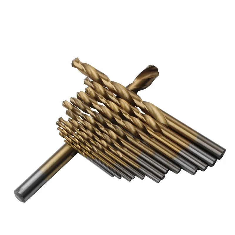 99 Pcs Titanium Coated Twist Drill Bit Set, 4241 HSS 135° Tip Metric Drill Bits Size From 1.5-10mm For Metalworking, Woodworking