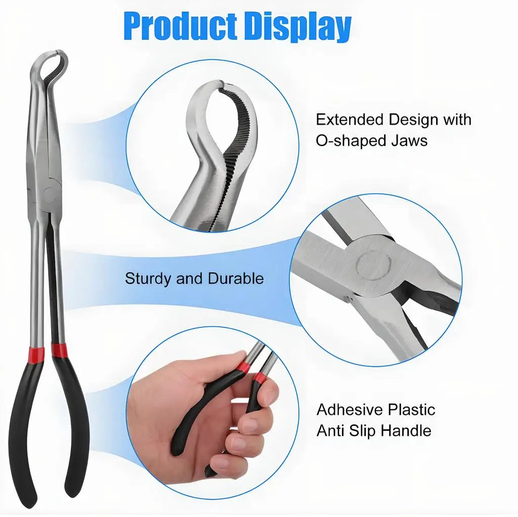 11inch Hand-held Disassembly Tools Removal Pliers Electrical Disconnect Spark Plug Removal Pliers for Car Connectors Repair Tool