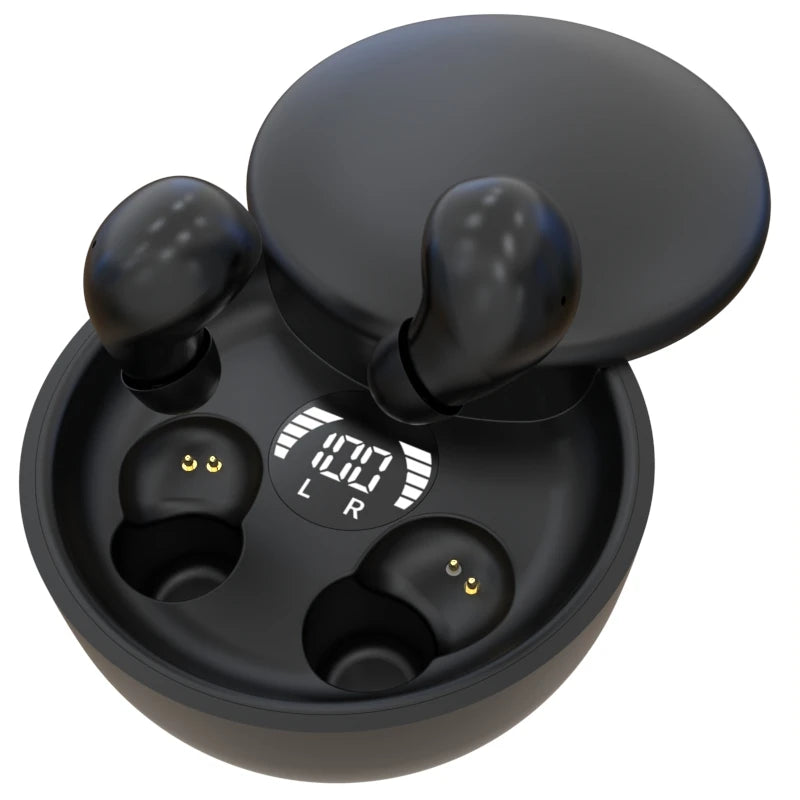 SK26 Bluetooth 5.4 Wireless Earphones Small Earbuds Sleeping Sport Invisible Headphones Bass Sound Quality Headset Sliding Cover